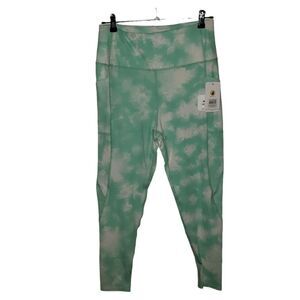 Body Glove Printed High Waisted 7/8 Athletic Fitness Leggings Media Pocket XL